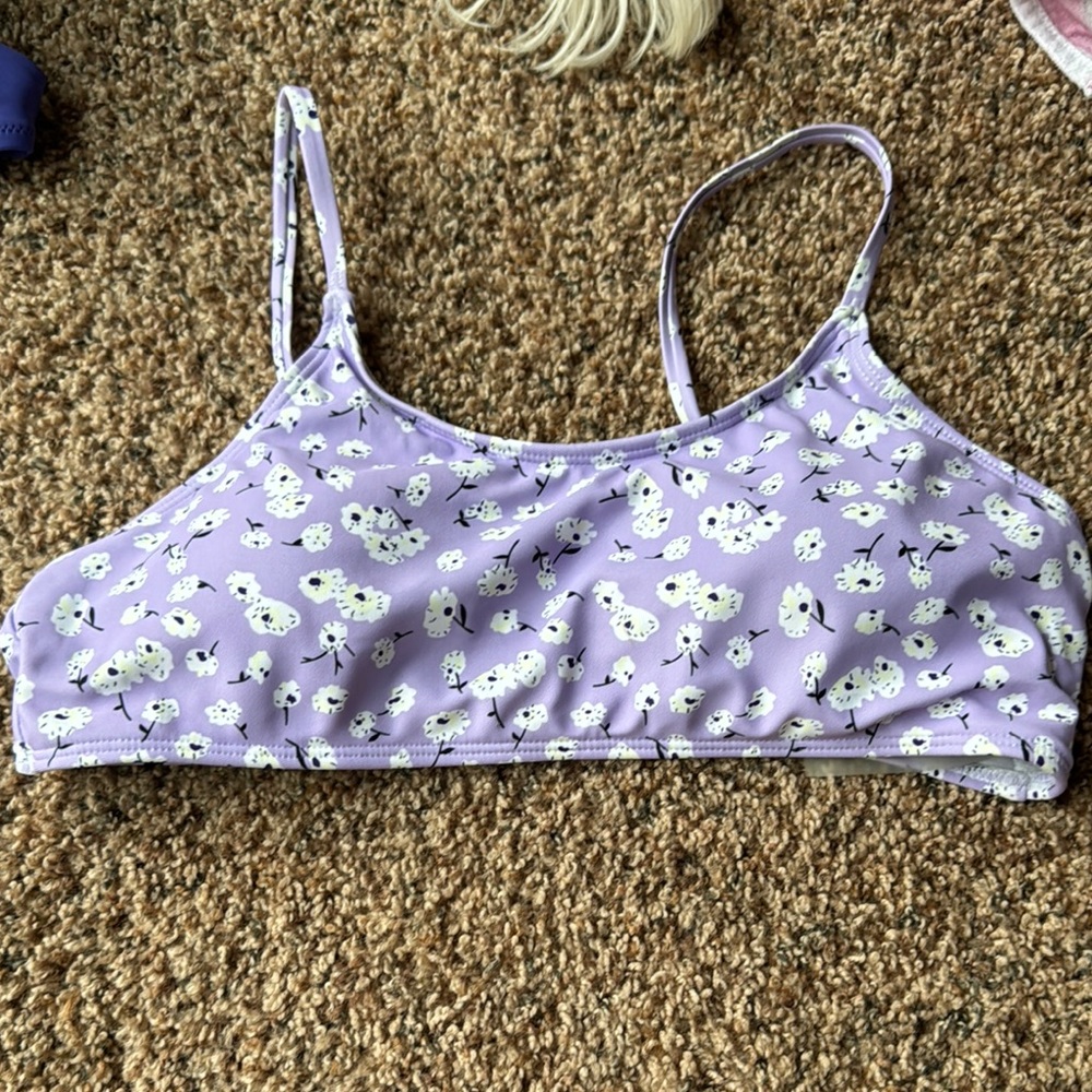 SHEIN Lavender Floral Bikini Top
